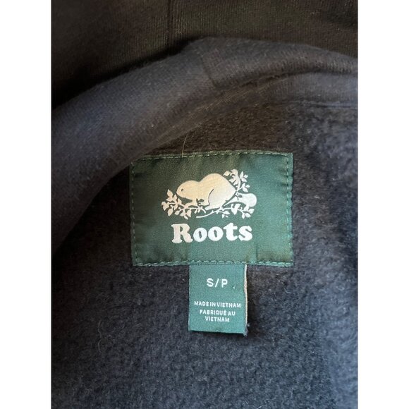 Roots Mens Hoodie Pullover Hooded Sweatshirt S/P Black Logo Kangaroo Pocket - Picture 5 of 8